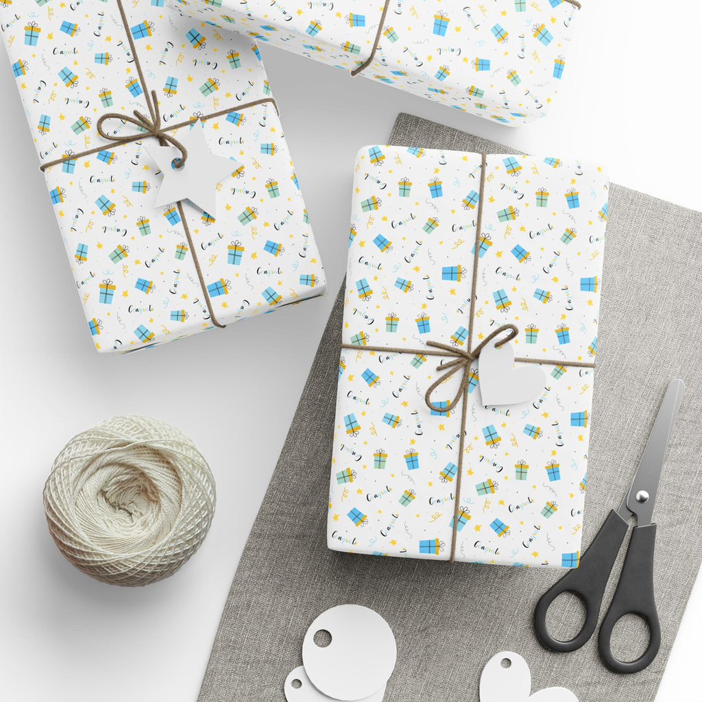 Congratulations Wrapping Paper Design 005 - Holiday Gift Wrapping Paper Roll
