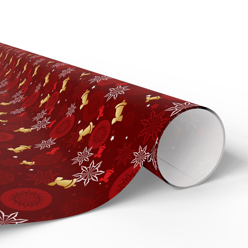 Christmas Golden Bells Wrapping Paper | Holiday Gift Wrapping Paper Roll