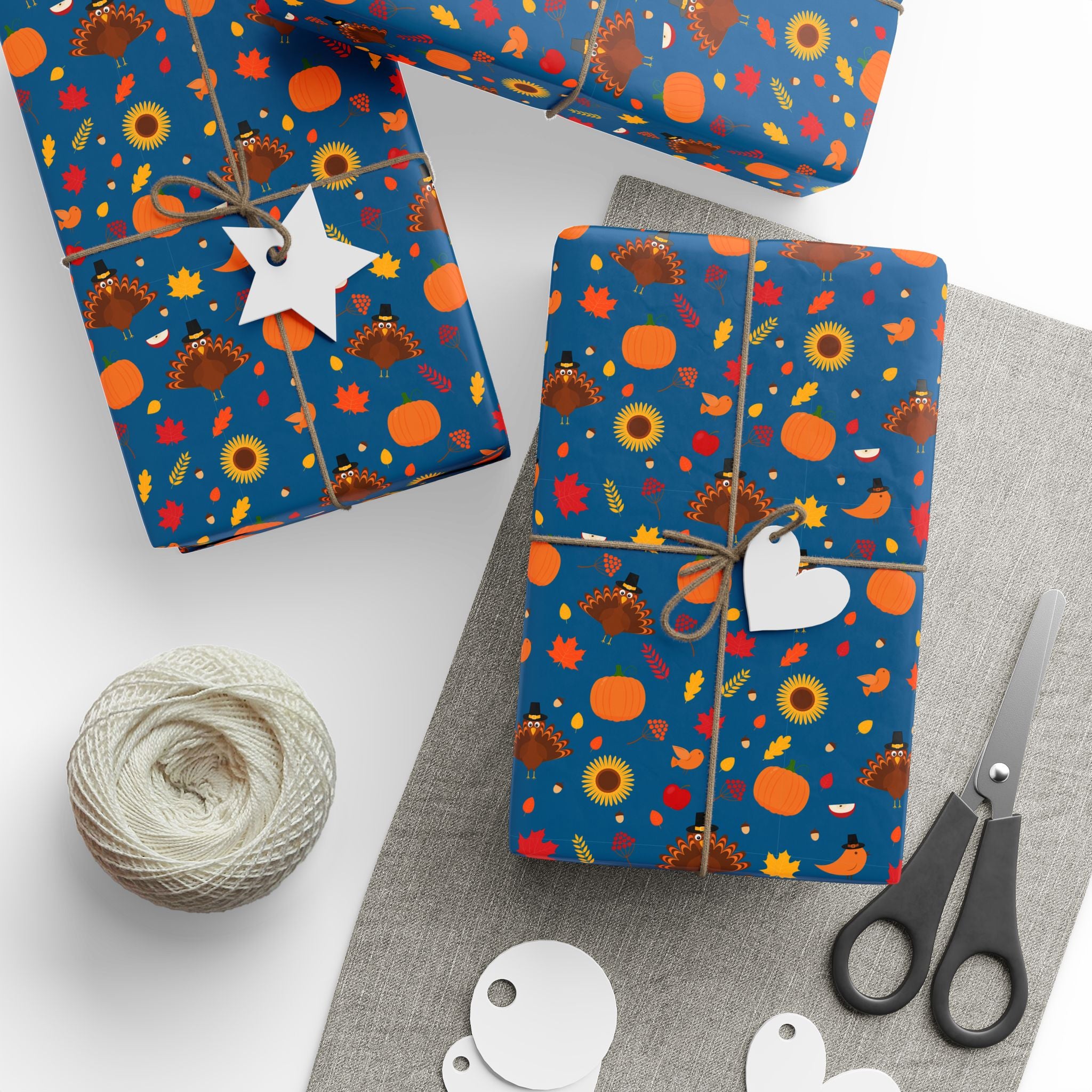 Thanksgiving Turkey Day Wrapping Paper | Holiday Gift Wrapping Paper Roll