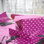 NSFW Friendly Hello Middle Finger on Hot Pink Wrapping Paper - Holiday Gift Wrapping Paper Roll