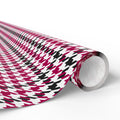 Houndstooth Wrapping Paper Design Raspberry 007 - Holiday Gift Wrapping Paper Roll