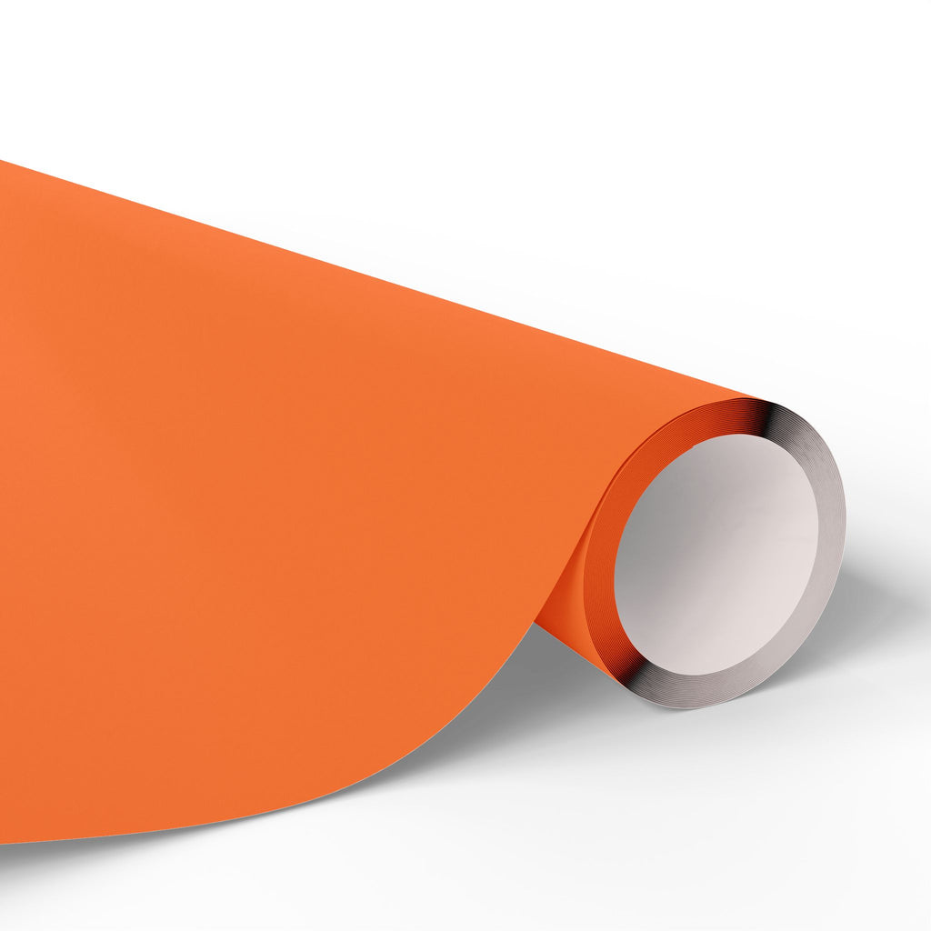 Solid Tangerine Wrapping Paper - Holiday Gift Wrapping Paper Roll