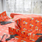 Hanukkah Apples Dipped in Honey Wrapping Paper | Holiday Gift Wrapping Paper Roll
