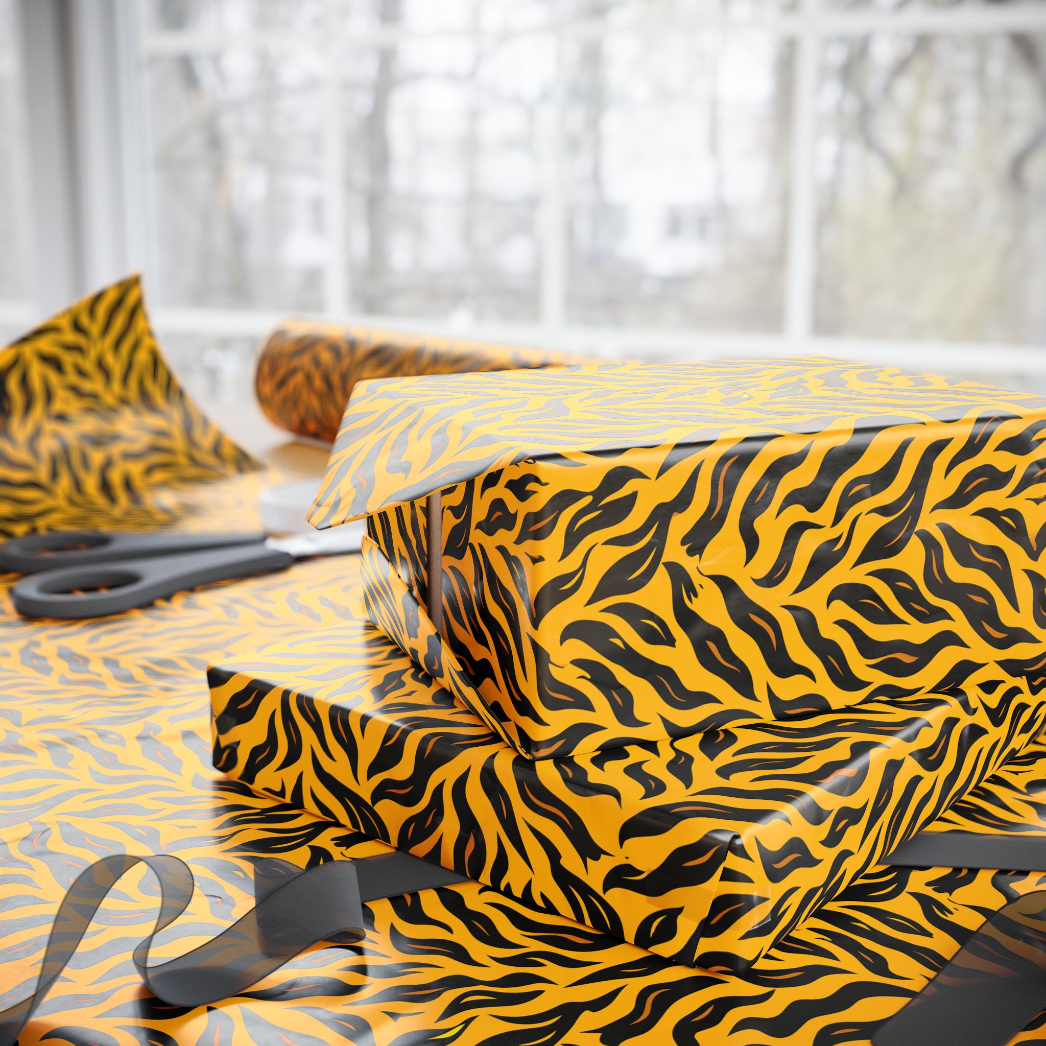 Animal Print Design 023 Tiger Skin Wrapping Paper - Holiday Gift Wrapping Paper Roll