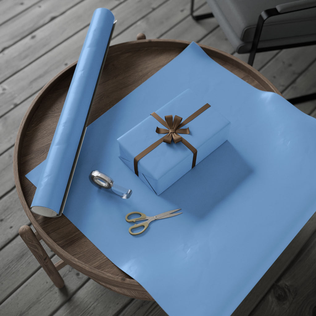 Solid Ocean Blue Wrapping Paper - Holiday Gift Wrapping Paper Roll