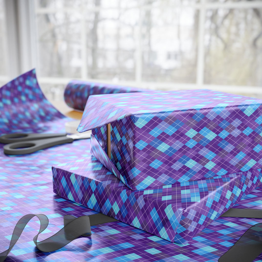 Argyle Design 034 Wrapping Paper - Holiday Gift Wrapping Paper Roll