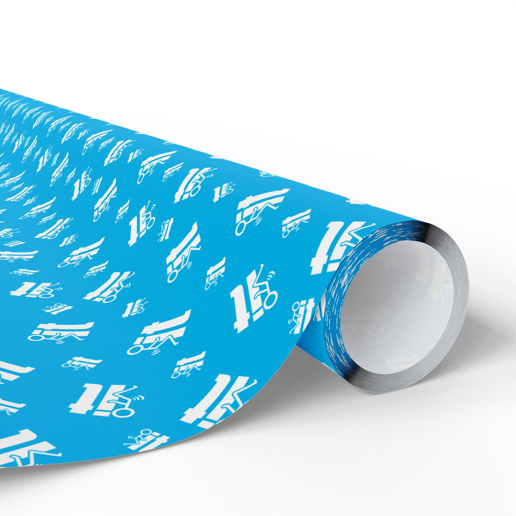 NSFW "F#ck It" Meme on Sky Blue Wrapping Paper - Holiday Gift Wrapping Paper Roll