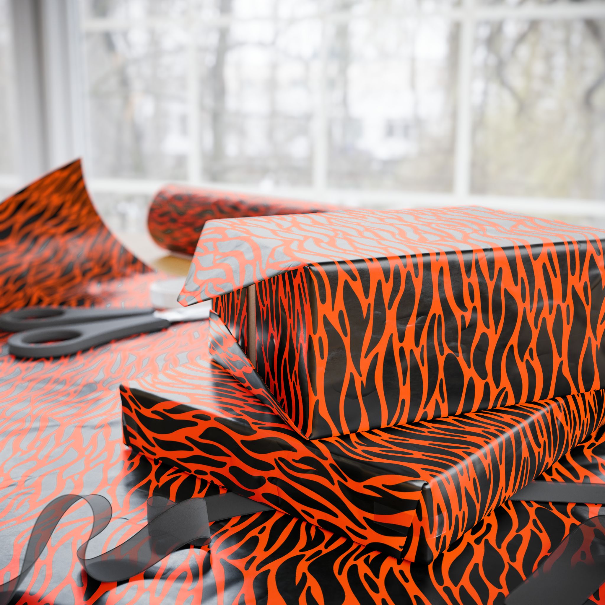 Animal Print Design 013 Tiger Skin Wrapping Paper - Holiday Gift Wrapping Paper Roll