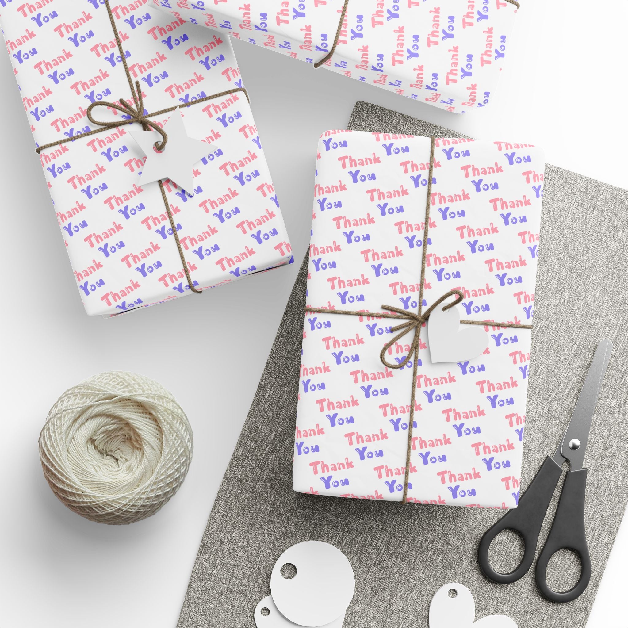 Thank You Balloon Letters Paper Design | Holiday Gift Wrapping Paper Roll