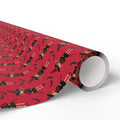 Halloween Red Hat Witches Wrapping Paper | Holiday Gift Wrapping Paper Roll