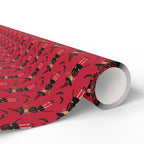 Halloween Red Hat Witches Wrapping Paper | Holiday Gift Wrapping Paper Roll