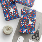 4th of July Star Spangled Wrapping Paper | Holiday Gift Wrapping Paper Roll