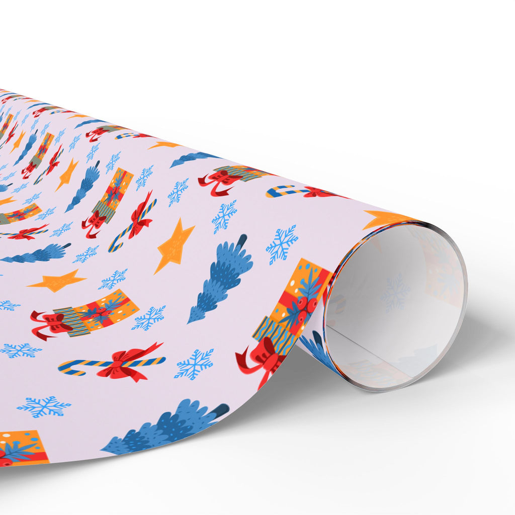 Christmas Colorful Canes Wrapping Paper | Holiday Gift Wrapping Paper Roll