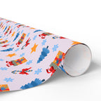 Christmas Colorful Canes Wrapping Paper | Holiday Gift Wrapping Paper Roll