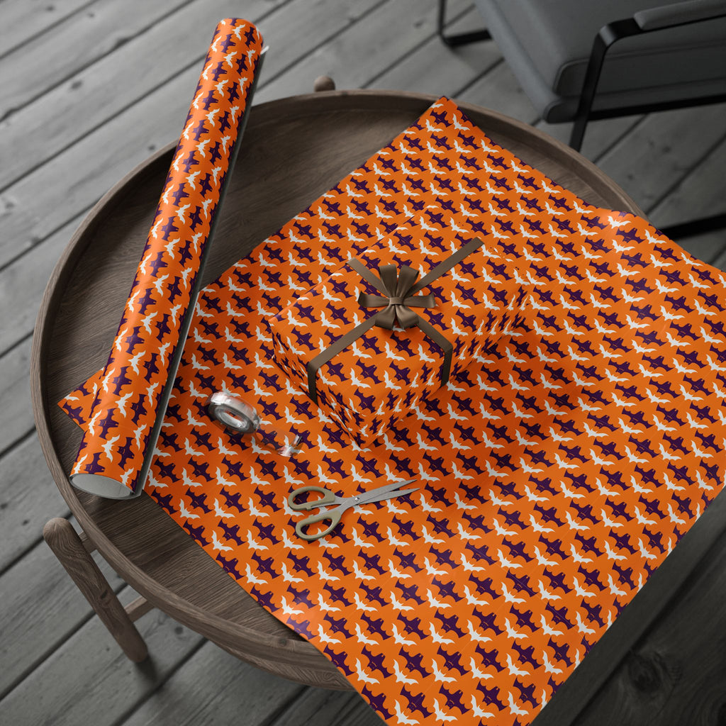 Halloween Hanging Bats Wrapping Paper | Holiday Gift Wrapping Paper Roll