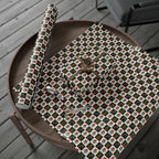 Christmas Checkerboard Mistletoe Wrapping Paper | Holiday Gift Wrapping Paper Roll