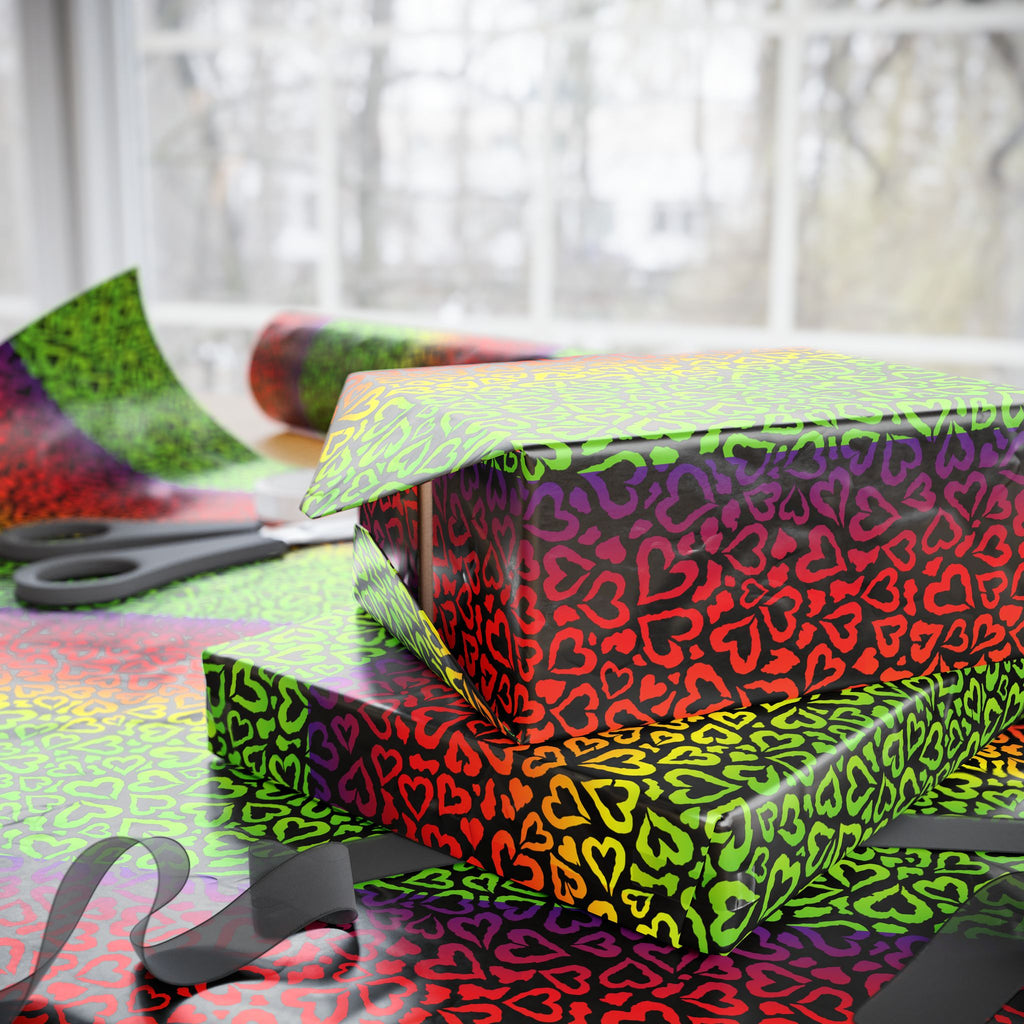 Pride Rainbow Gradient Wrapping Paper Design | Holiday Gift Wrapping Paper Roll