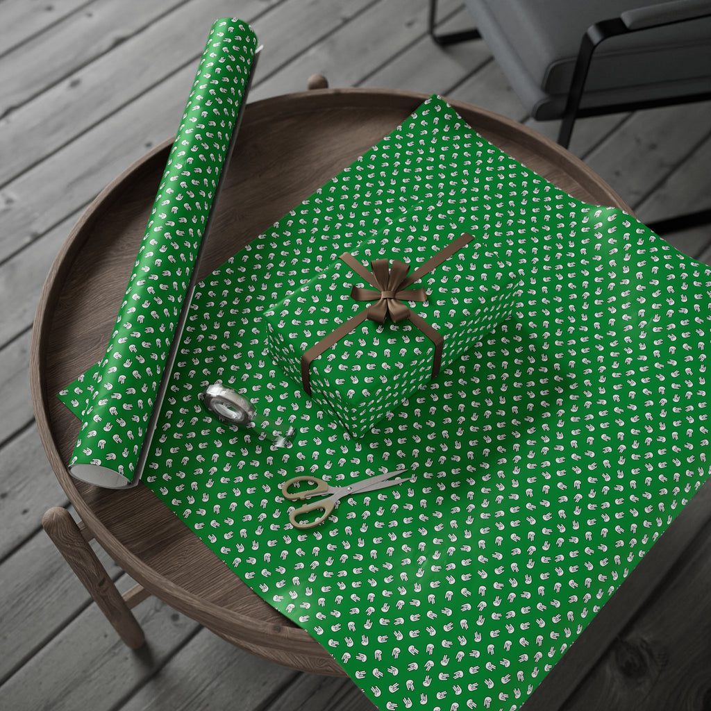 NSFW "The Shocker" on Green Wrapping Paper - Holiday Gift Wrapping Paper Roll
