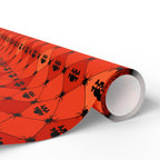 Halloween Checkerboard Spiders Wrapping Paper | Holiday Gift Wrapping Paper Roll