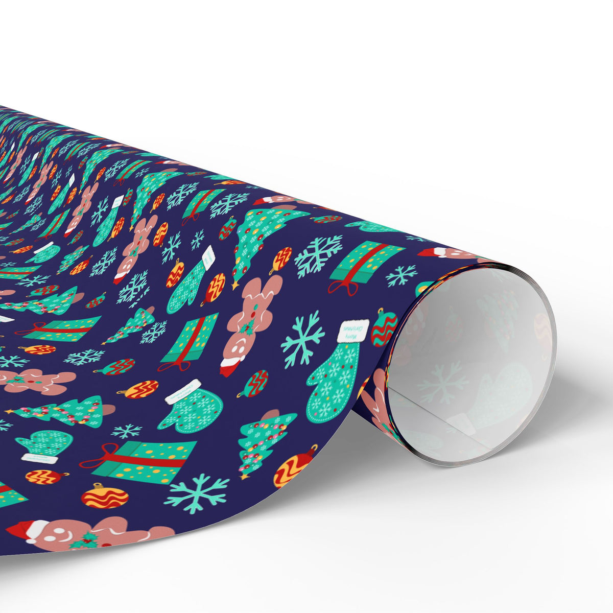Christmas Blue Holiday Wrapping Paper | Holiday Gift Wrapping Paper