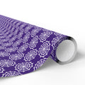Halloween White Webbing  on Purple Wrapping Paper | Holiday Gift Wrapping Paper Roll