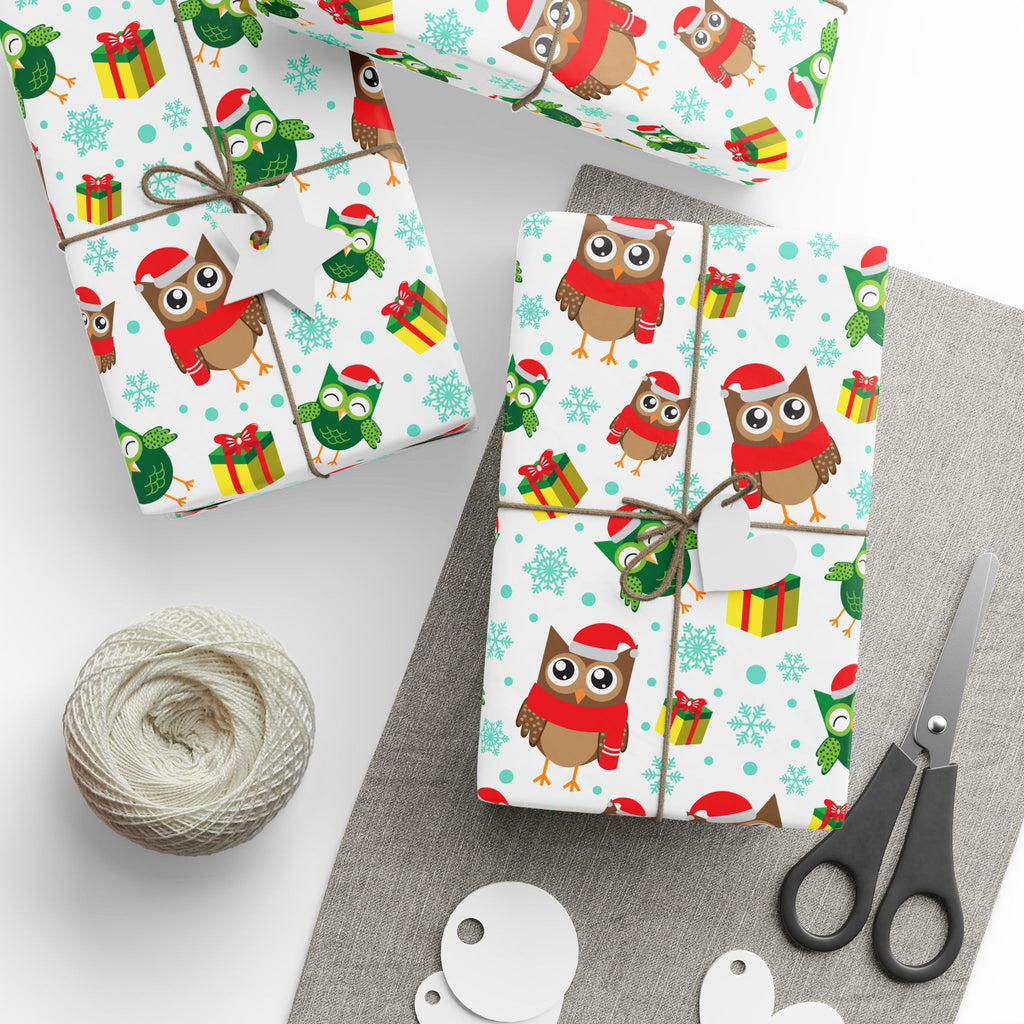 Christmas Holiday Hoot Wrapping Paper | Holiday Gift Wrapping Paper Roll