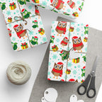 Christmas Holiday Hoot Wrapping Paper | Holiday Gift Wrapping Paper Roll