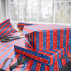 Christmas Striped Ribbons Wrapping Paper | Holiday Gift Wrapping Paper Roll