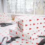 Christmas Red Evergreens Wrapping Paper | Holiday Gift Wrapping Paper Roll