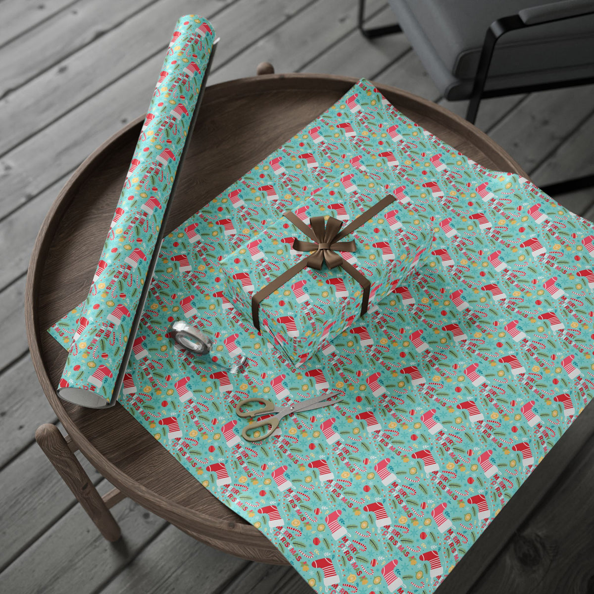 Christmas Stocking Stuffers Wrapping Paper | Holiday Gift Wrapping Paper Roll