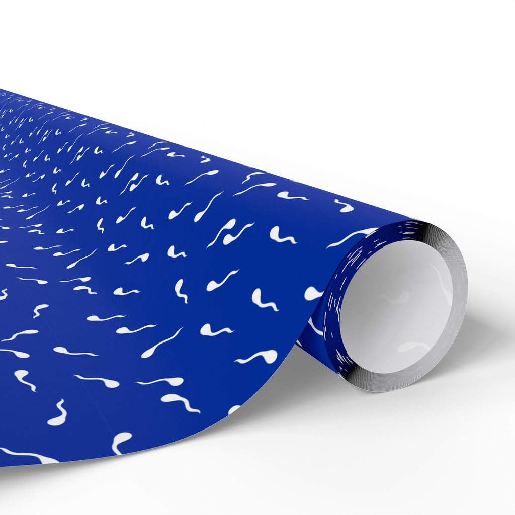 NSFW Late Night Swimmers on Blue Wrapping Paper - Holiday Gift Wrapping Paper Roll
