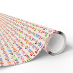 Thank You Repeating Script Wrapping Paper Design | Holiday Gift Wrapping Paper Roll