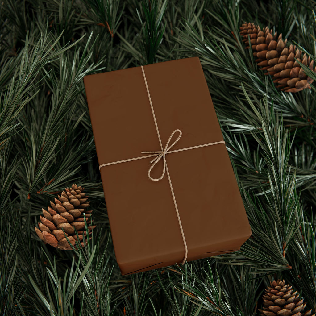 Solid Chocolate Wrapping Paper - Holiday Gift Wrapping Paper Roll