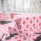 Valentine's Day Muted Hearts Wrapping Paper | Holiday Gift Wrapping Paper Roll