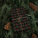 Christmas Neon Hats Wrapping Paper | Holiday Gift Wrapping Paper Roll