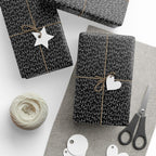 NSFW Snuggle Pups on Black Wrapping Paper - Holiday Gift Wrapping Paper Roll