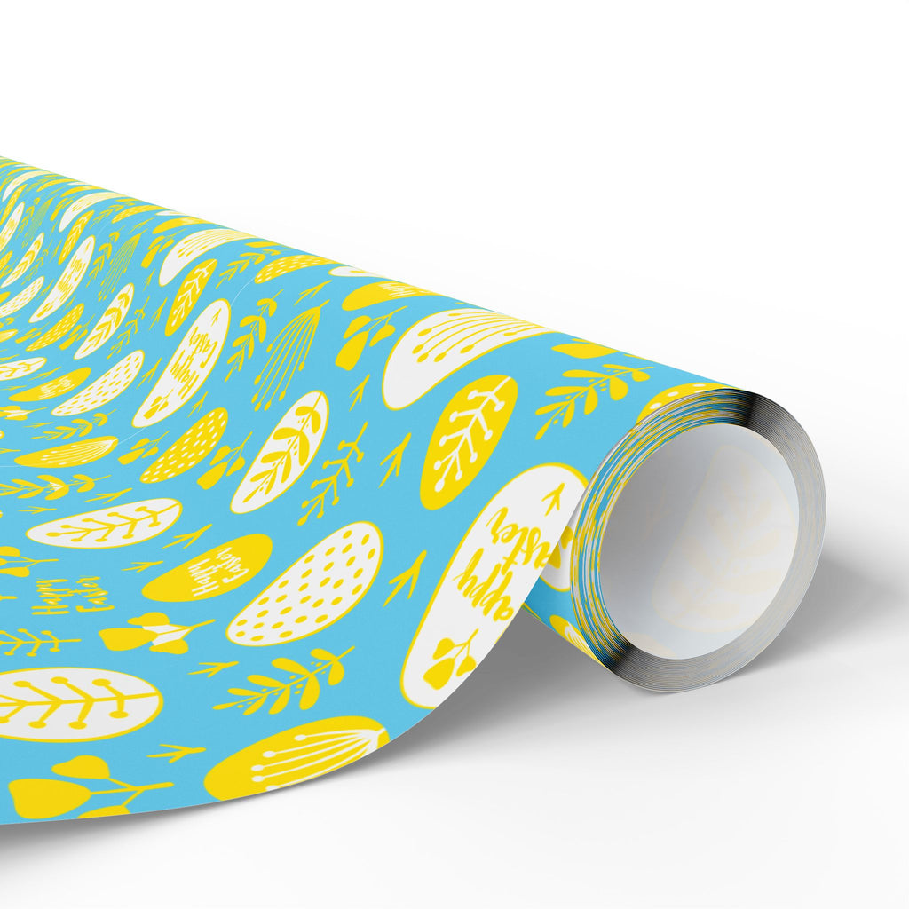 Easter Sunny Leaves Wrapping Paper | Holiday Gift Wrapping Paper Roll