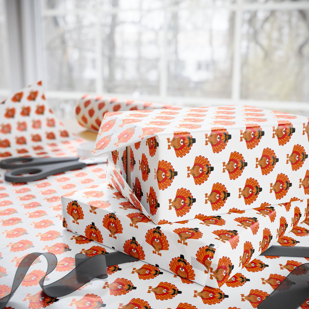 Thanksgiving Turkeys Abound Wrapping Paper | Holiday Gift Wrapping Paper Roll
