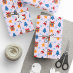 Christmas Colorful Canes Wrapping Paper | Holiday Gift Wrapping Paper Roll