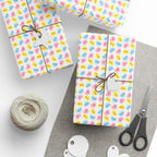 Valentine's Day Candy Hearts on White Wrapping Paper | Holiday Gift Wrapping Paper Roll