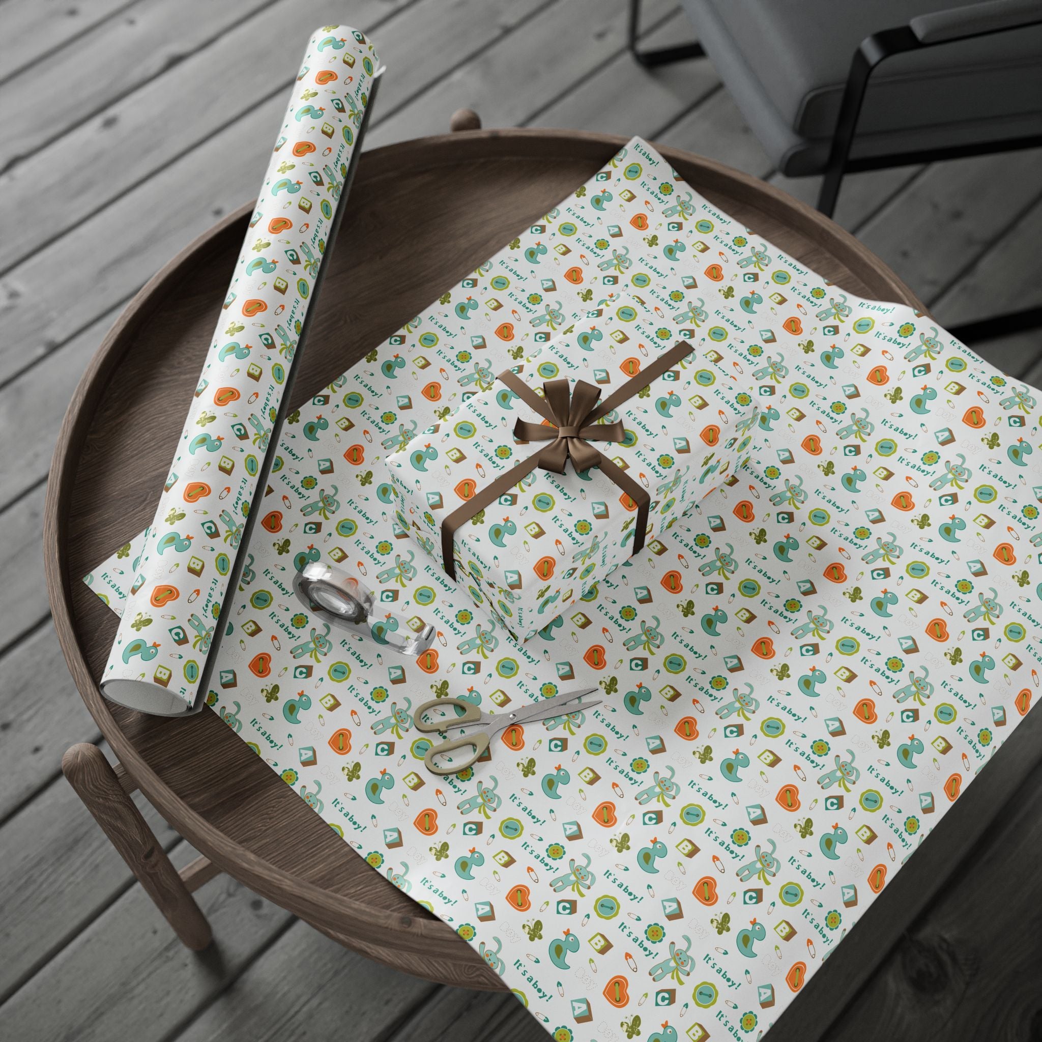 Baby Shower Wrapping Paper Design 006 - Holiday Gift Wrapping Paper Roll