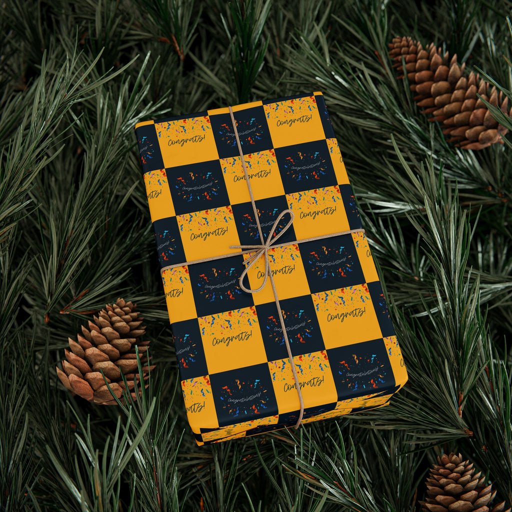 Congratulations Wrapping Paper Design 003 - Holiday Gift Wrapping Paper Roll