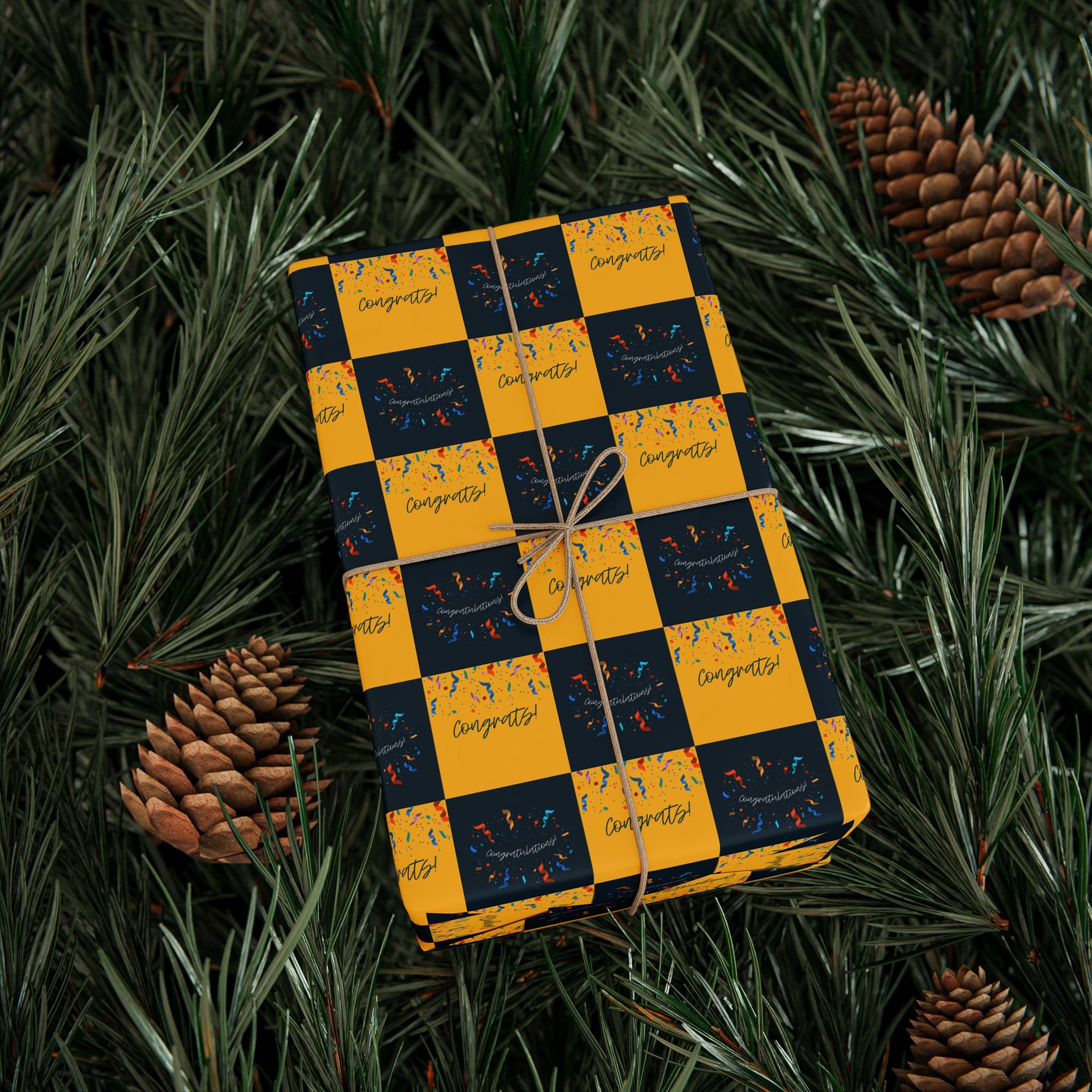 Congratulations Wrapping Paper Design 003 - Holiday Gift Wrapping Paper Roll