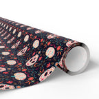 Day of the Dead Festive Skulls Wrapping Paper | Holiday Gift Wrapping Paper Roll