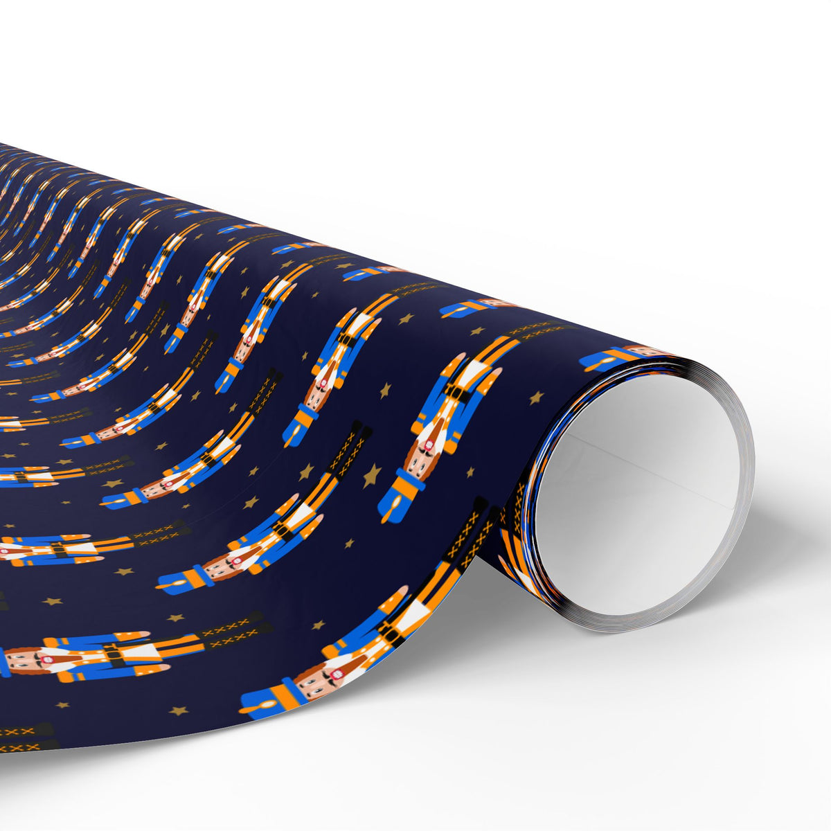 Christmas Blue Nutcracker Wrapping Paper | Holiday Gift Wrapping Paper