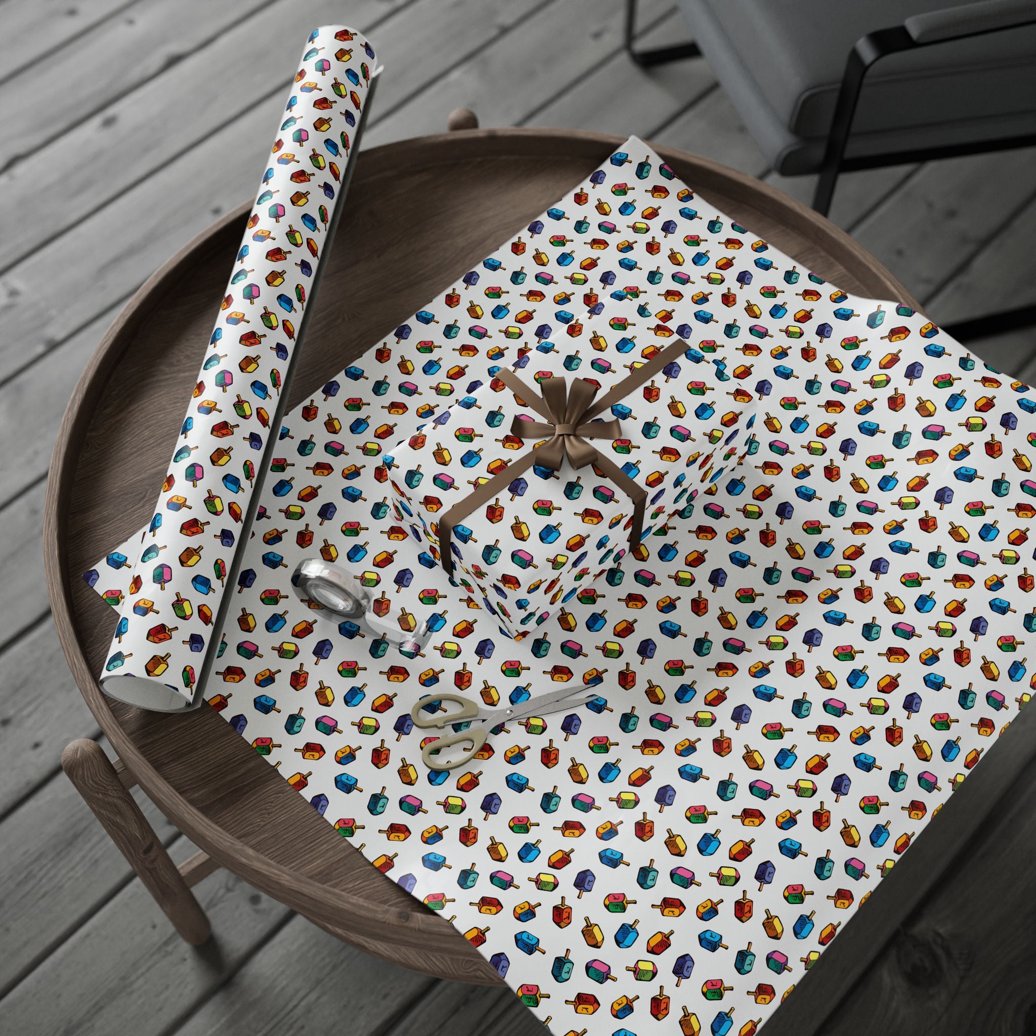 Hanukkah Dreidel Dreidel Dreidel Wrapping Paper | Holiday Gift Wrapping Paper Roll