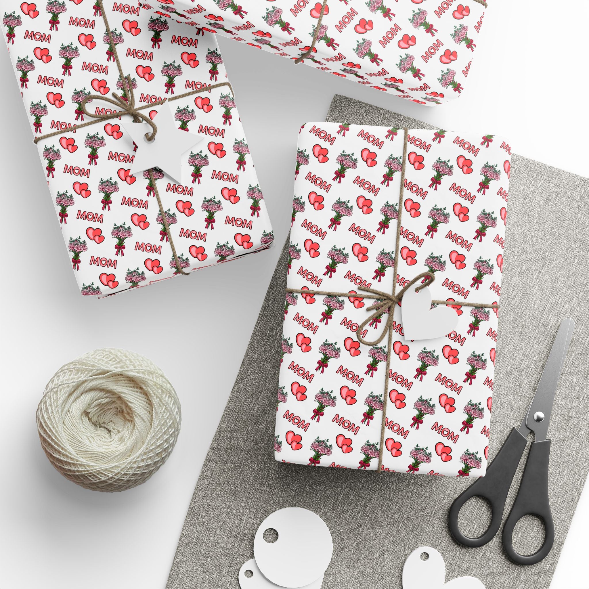 Mother's Day Mom Bouquet Wrapping Paper - Holiday Gift Wrapping Paper Roll