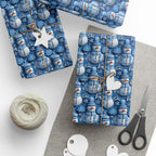 Christmas 3D Snowmen Wrapping Paper | Holiday Gift Wrapping Paper