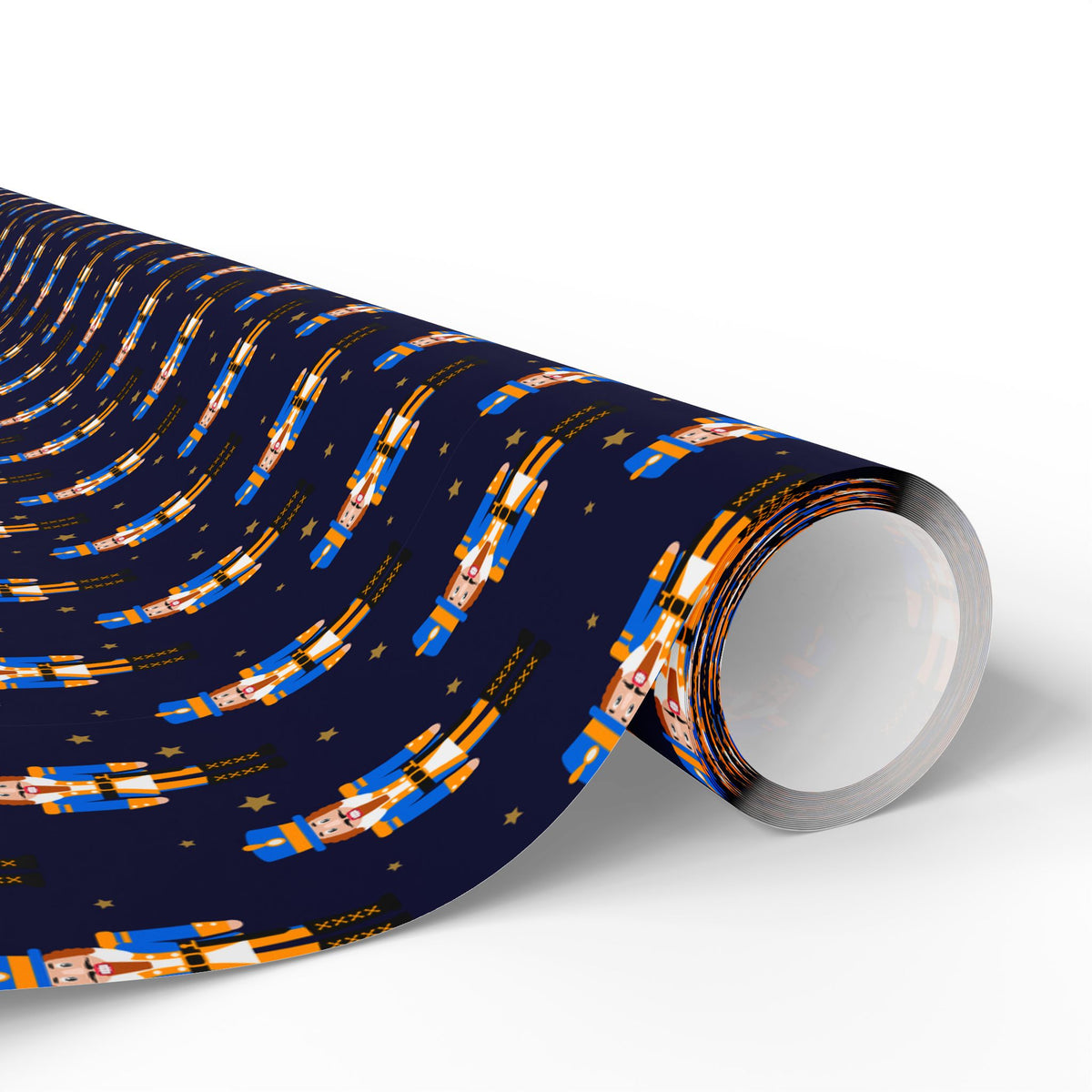 Christmas Blue Nutcracker Wrapping Paper | Holiday Gift Wrapping Paper