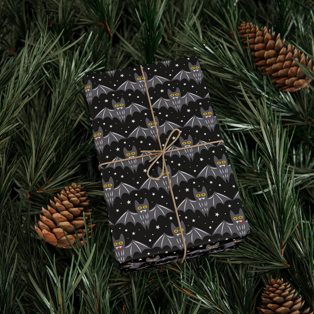 Halloween Whimsical Backs Wrapping Paper | Holiday Gift Wrapping Paper Roll